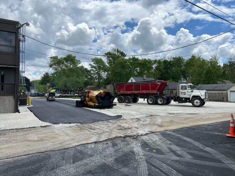 Cove Parking Lot Paving During